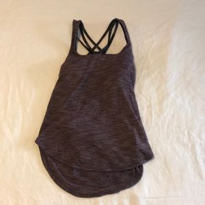 Lululemon open back tank with built in sports bra